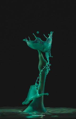 Green drops sculpture