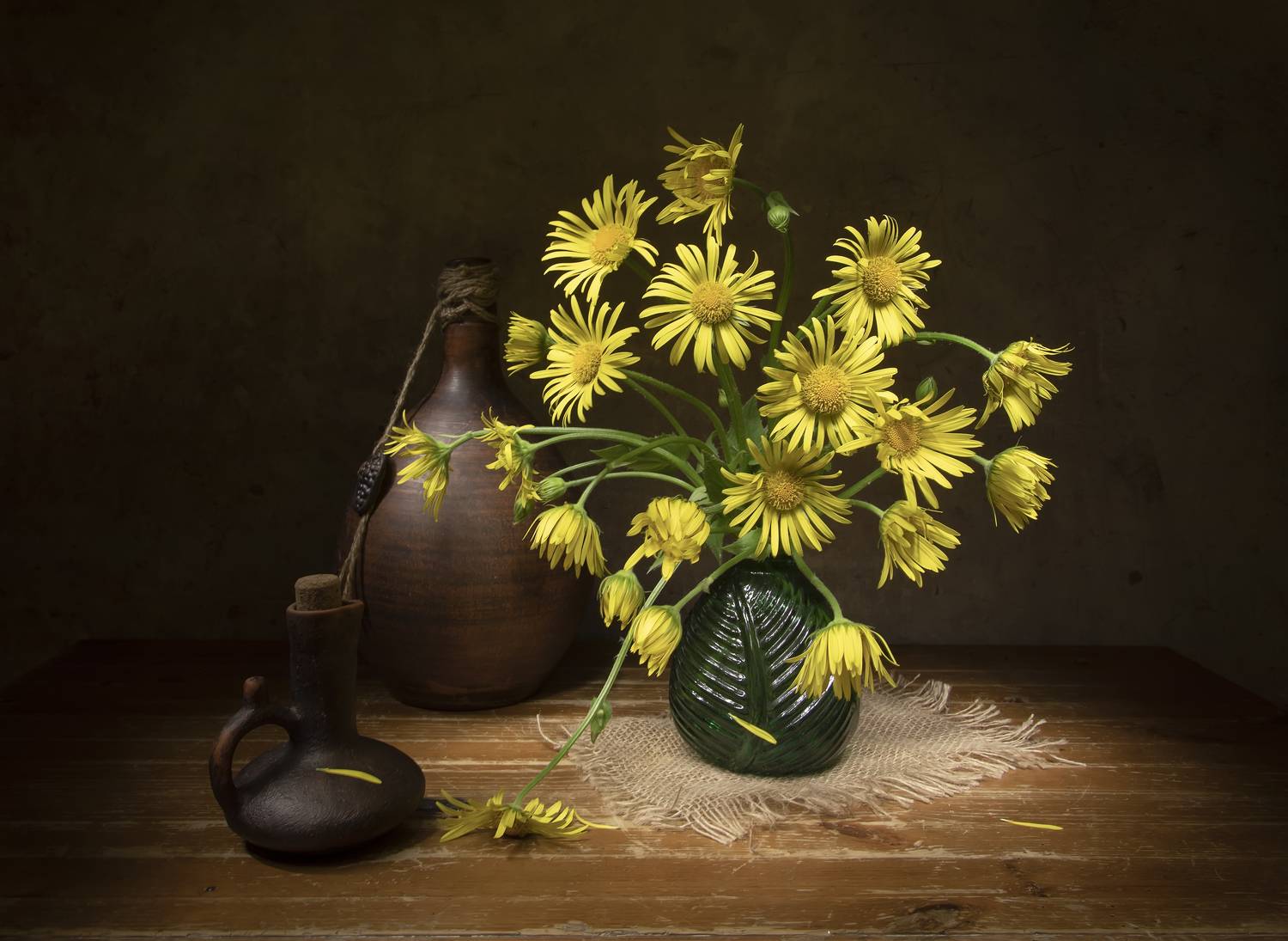 натюрморт, желтые ромашки, гелиопсис, Tatyana Fedenkova