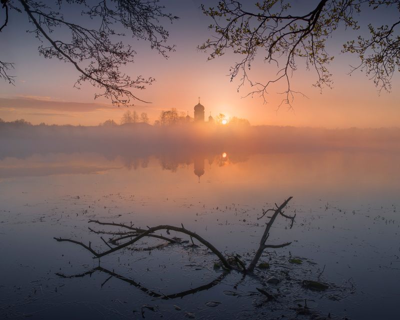 введенская пустынь, владимирская область, туманы, утро, апрель Апрельские туманы фото превью