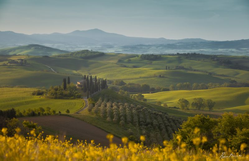 tuscany, toscana, italia, italy, lanscape, тоскана, италия, пейзаж, ландшафт Tuscany Hills in Spring фото превью
