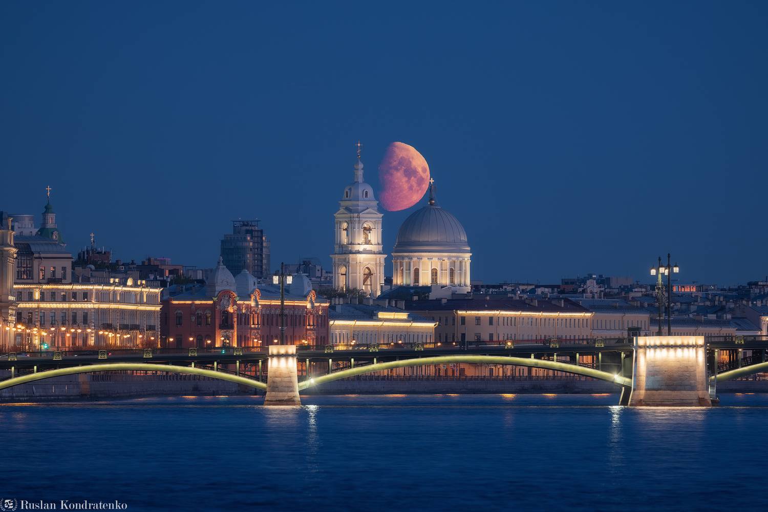 санкт-петербург, луна, церковь святой екатерины, нева, Кондратенко Руслан