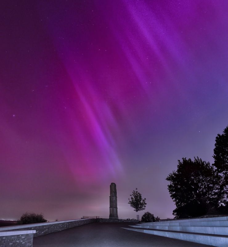 Северное сияние над южной Германией фото превью