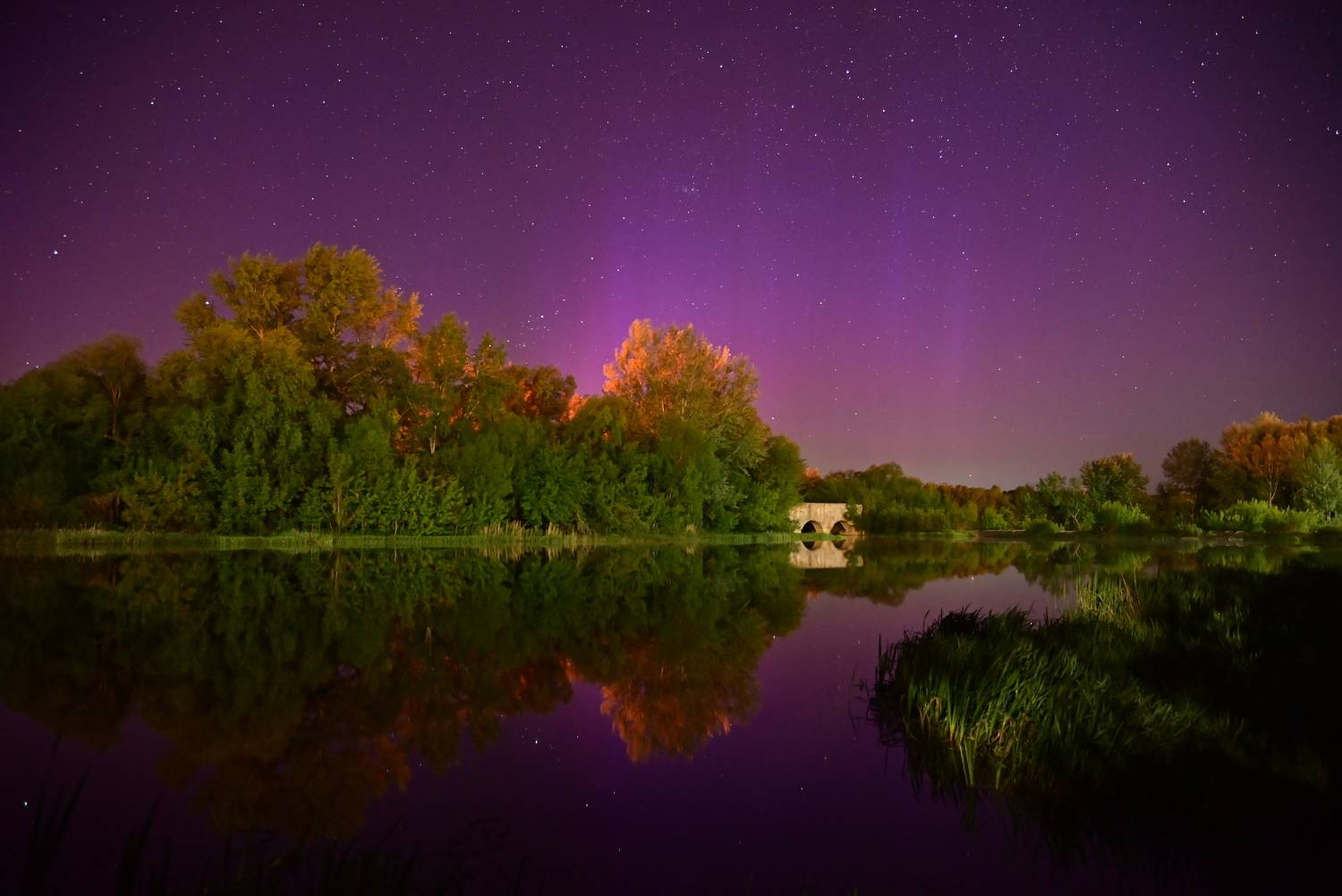 nikon никон Z5 nature весна фотография красота фото world северное сияние aurora полярное astronomy астрономия река небо звезды огни river sky lights moon луна месяц май may, Сергей Немцев