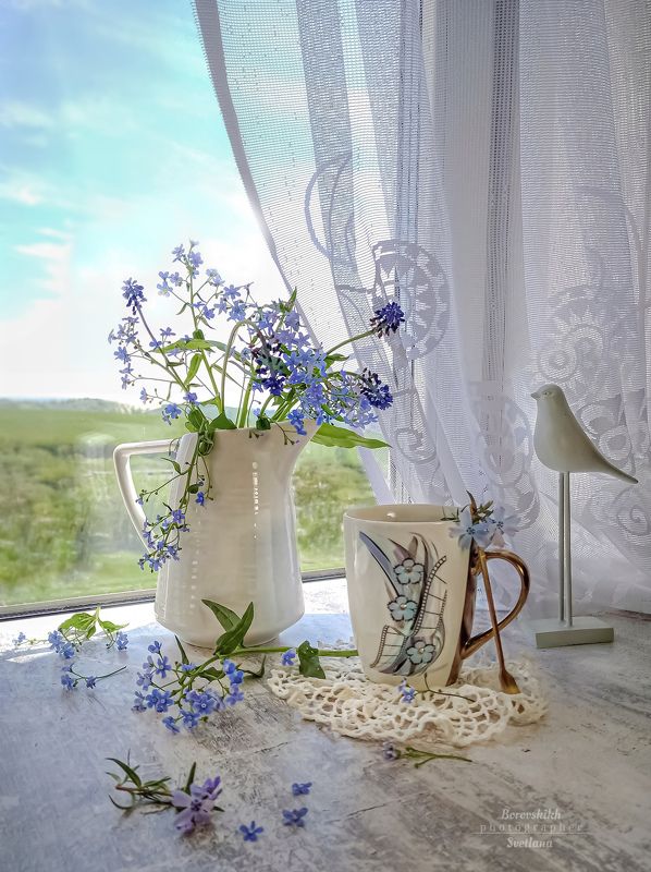 Чай и незабудки фото превью