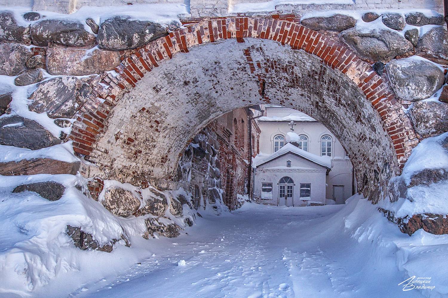 соловки, соловецкий монастырь, поселок соловецкий, зима, Липецких Владимир