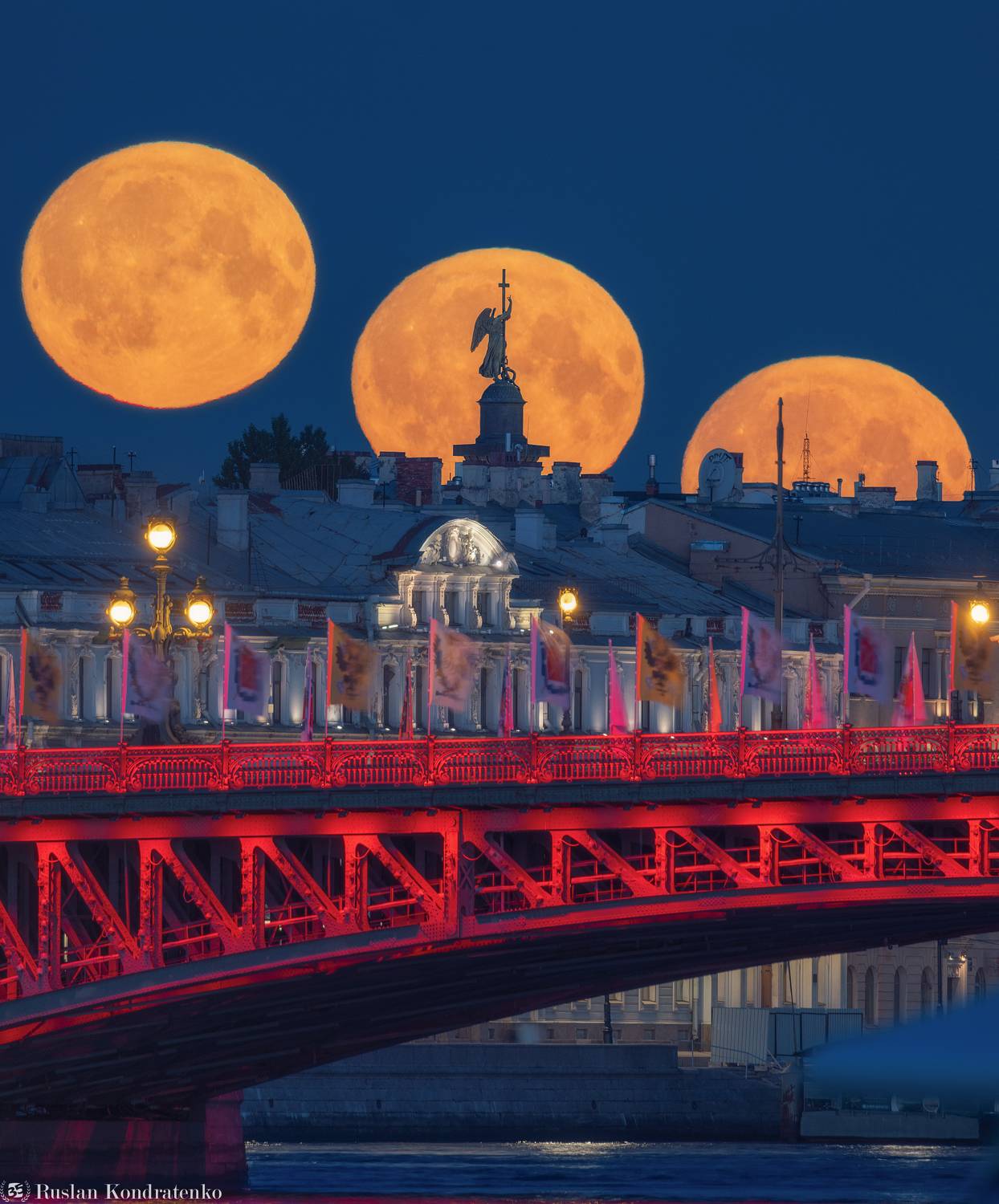 санкт-петербург, луна, полнолуние, восход луны, прострел, заход луны, секвенция, секвенция с луной, Кондратенко Руслан