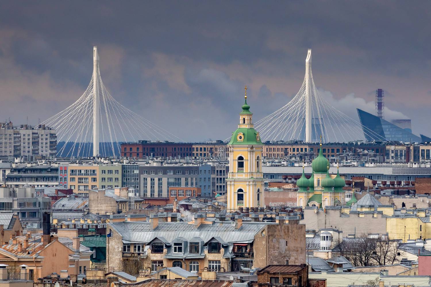 санкт петербург, город, городской пейзаж, мост, храм, церковь благовещения пресвятой богородицы, крыши, дома, здания, Подосинников Максим