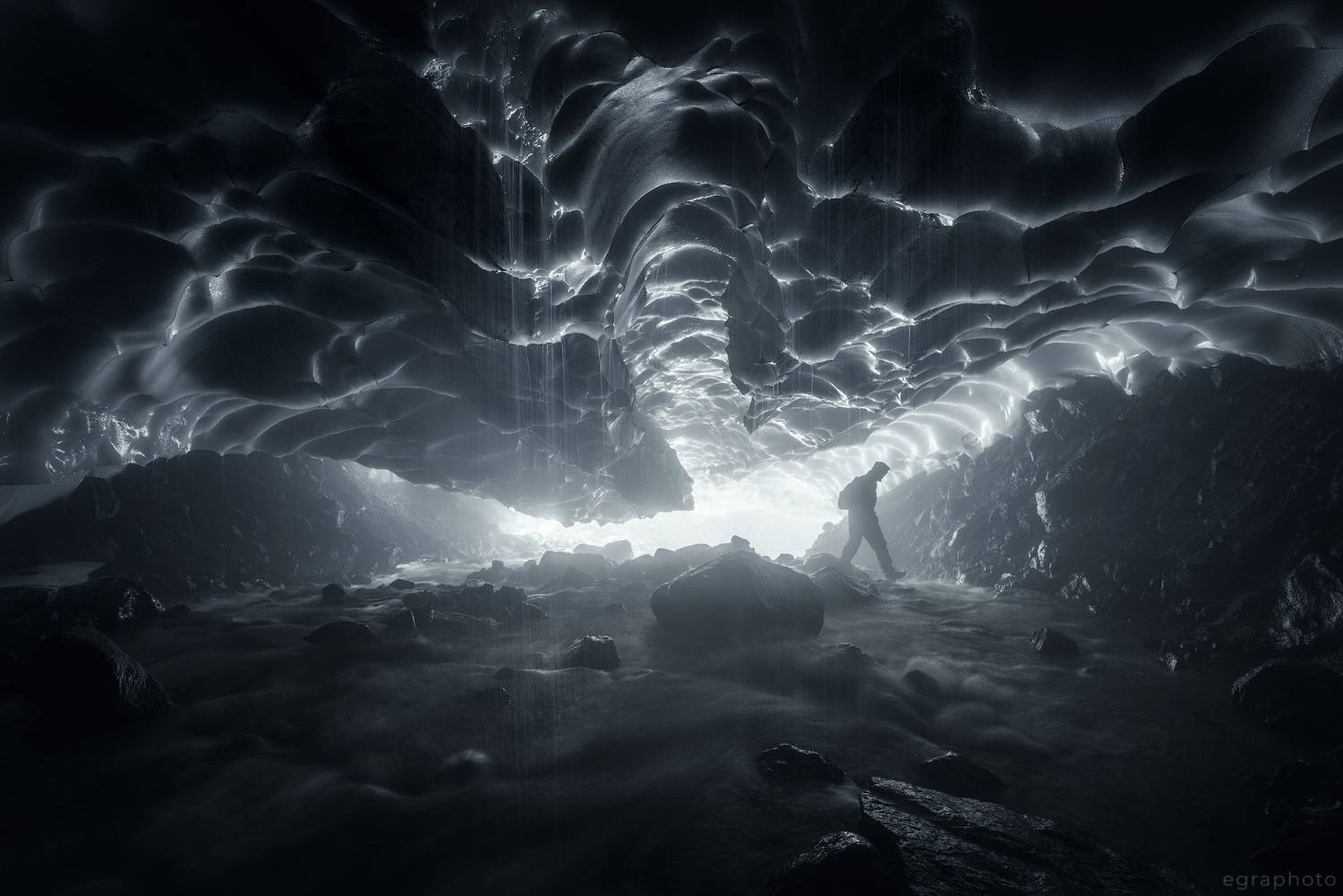 камчатка, вулкан, мутновский, россия, ледник, пещера, грот, Рябенький Александр