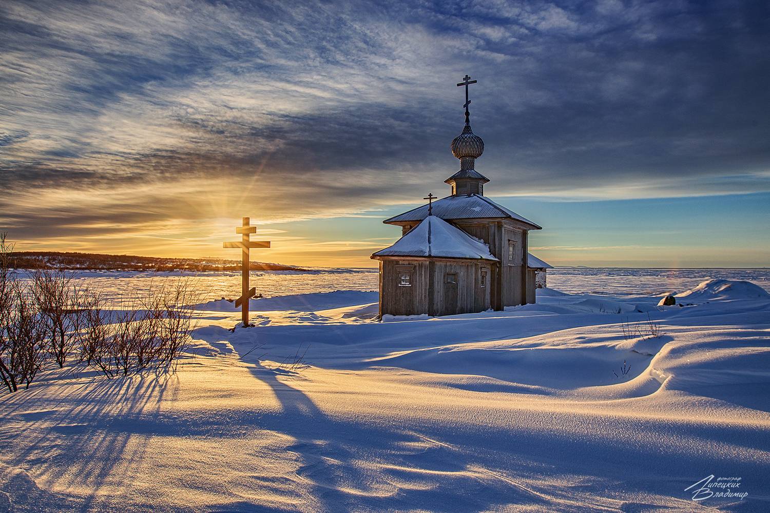 соловки, поселок соловецкий, зима, остров большой заяцкий, Липецких Владимир
