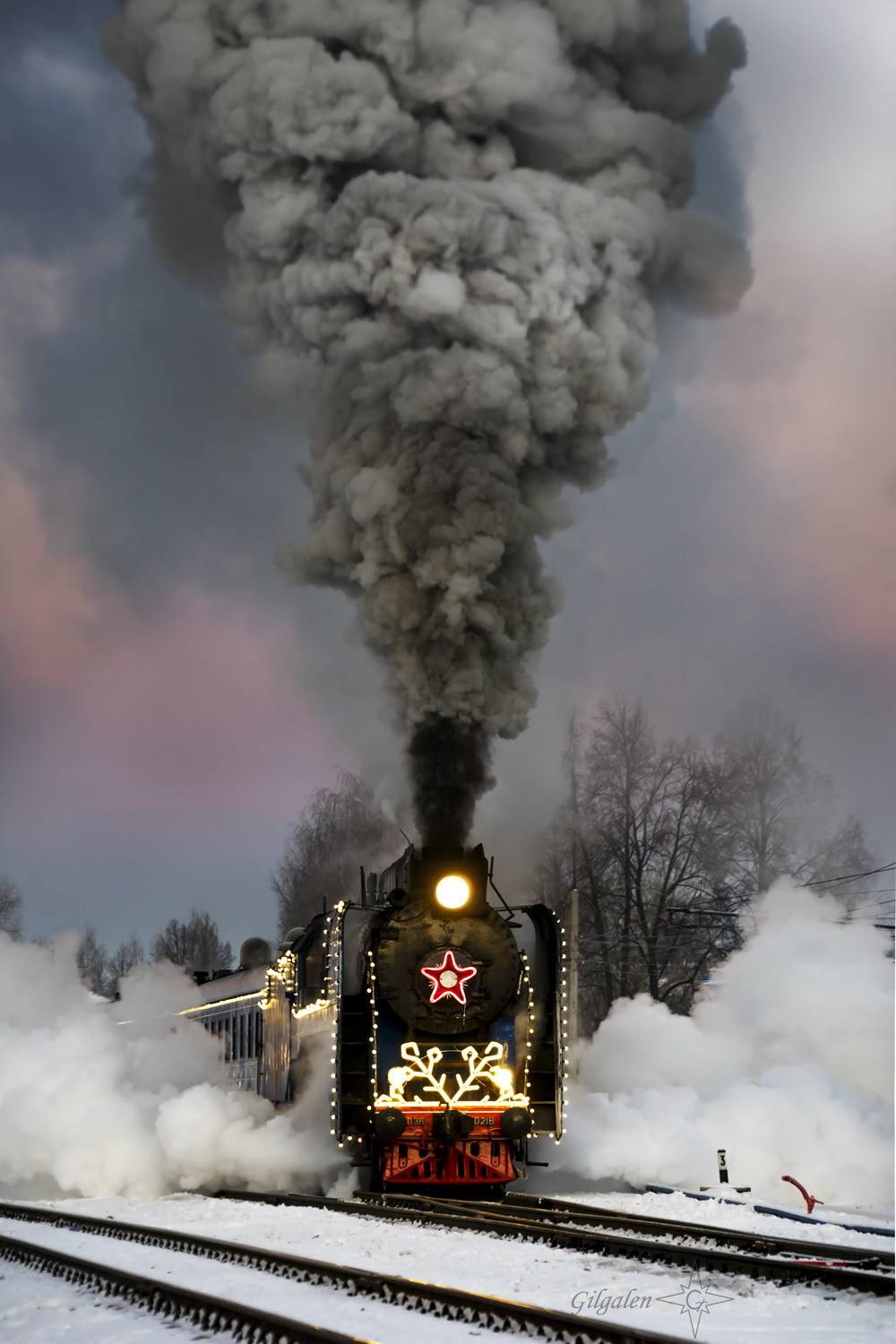 паровоз;, новый, год;, праздник,  Gilgalen