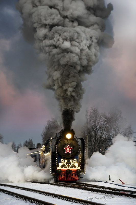 паровоз;, новый, год;, праздник Заповедник минувшей эпохи (серия). Утро первого января фото превью