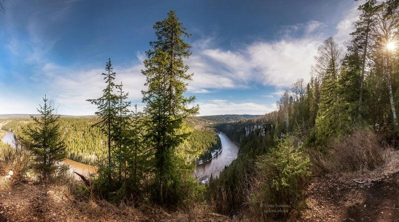 усьвинские столбы, урал, весна, река, усьва, пейзаж, лес, тайга Усьвинские столбы фото превью