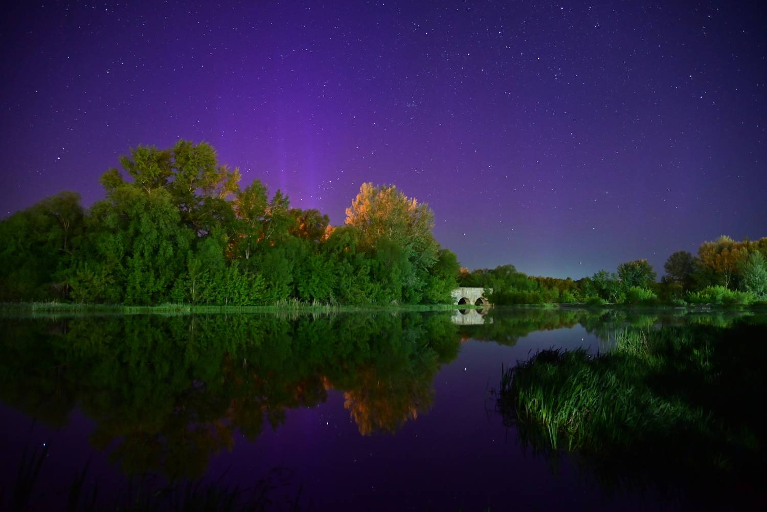 nikon никон Z5 nature весна фотография красота фото world северное сияние aurora полярное astronomy астрономия река небо звезды огни river sky lights moon луна месяц май may, Сергей Немцев