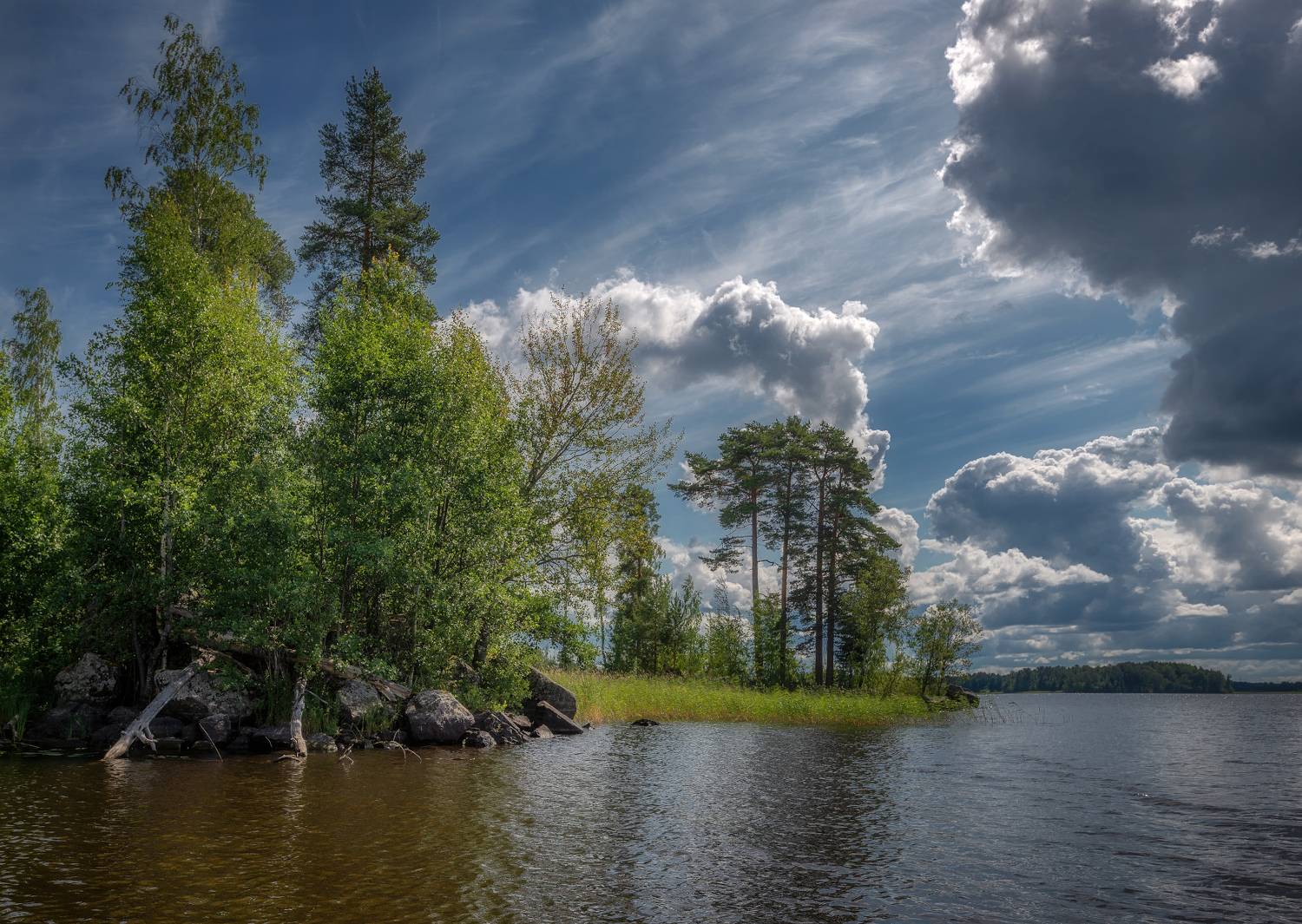 острова, камни, озеро, карелия, вуокса, Сергей Аникин