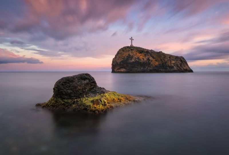 крым, закат, море, фиолент, скалы, sunset, sea, rocks Море и скалы фото превью