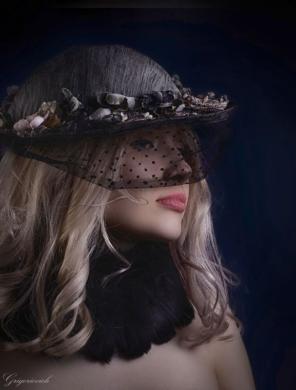 девушка. портрет. красота. глаза. шляпа Елена фото превью