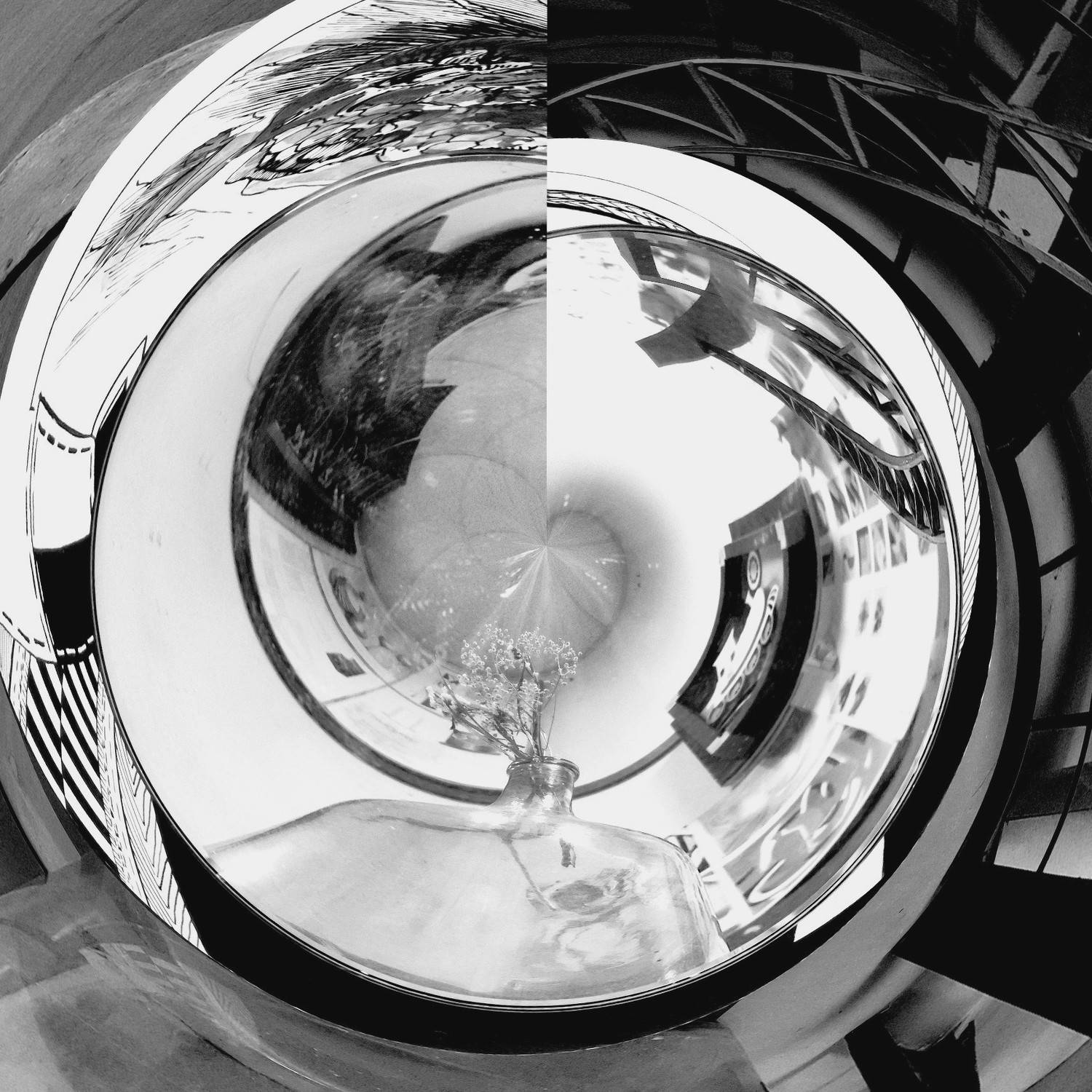 b&w, vase, circle, Karina Yakovleva