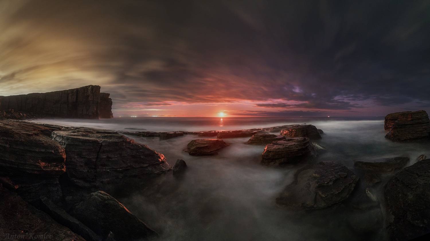 приморье, мыс тобизина, владивосток, японское море, луна, Комлев Антон