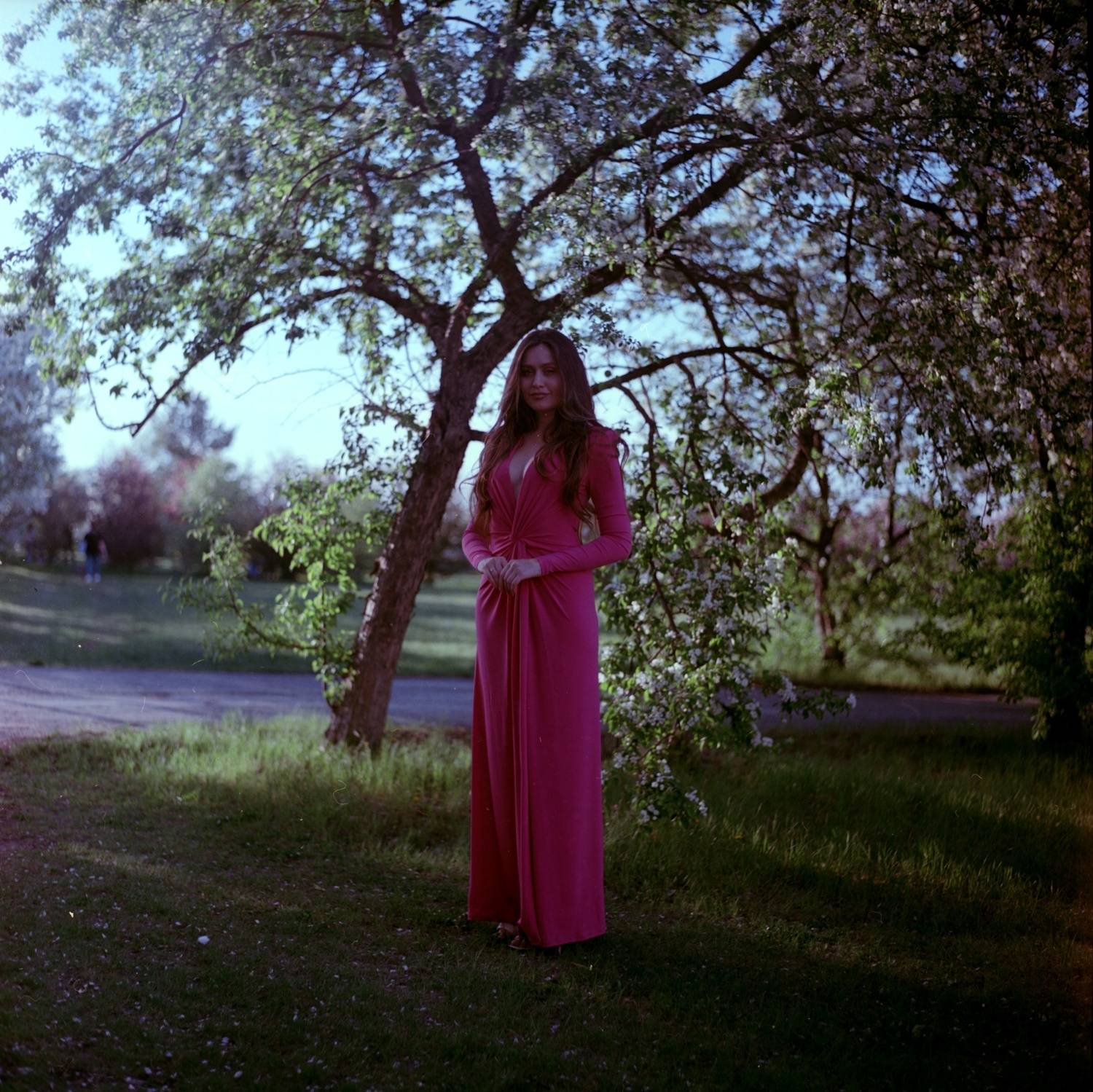 плёнка, портрет, яблони, весна, средний формат, film, portrait, medium format, spring, air, M&oslash;rkt