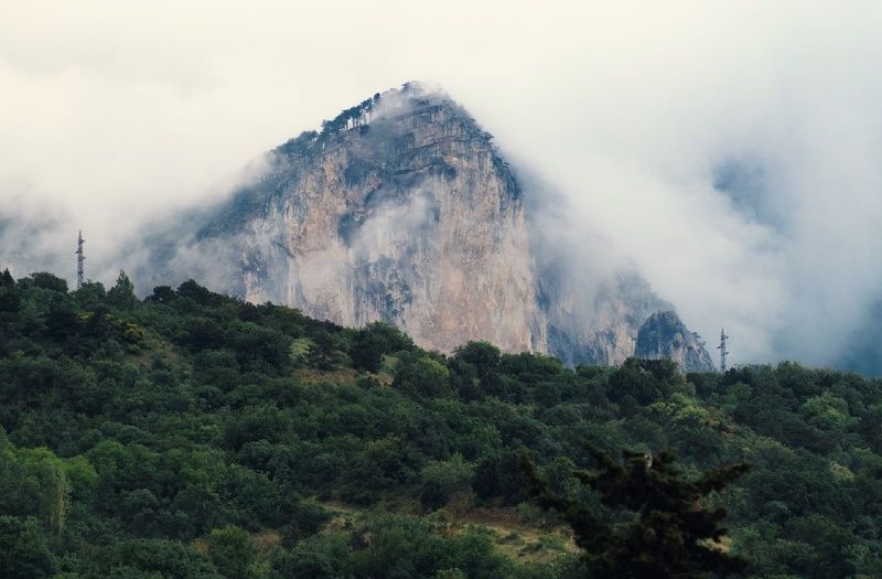 пейзаж, природа, крымские горы, крымская природа, гора кошка, утро, день, вечер, ночь, вершины, атмосфера, весна, юбк, винтажная оптика, юпитер 37а, симеиз, крым, россия Волшебный Симеиз. фото превью
