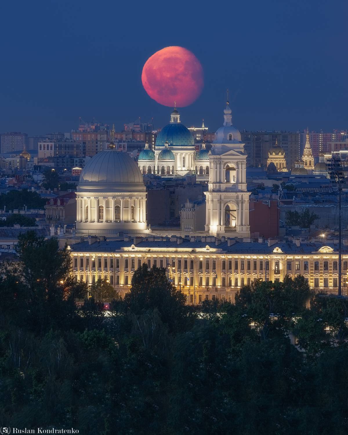 санкт-петербург, луна, прострел, екатерининская церковь, троицкий собор, Кондратенко Руслан