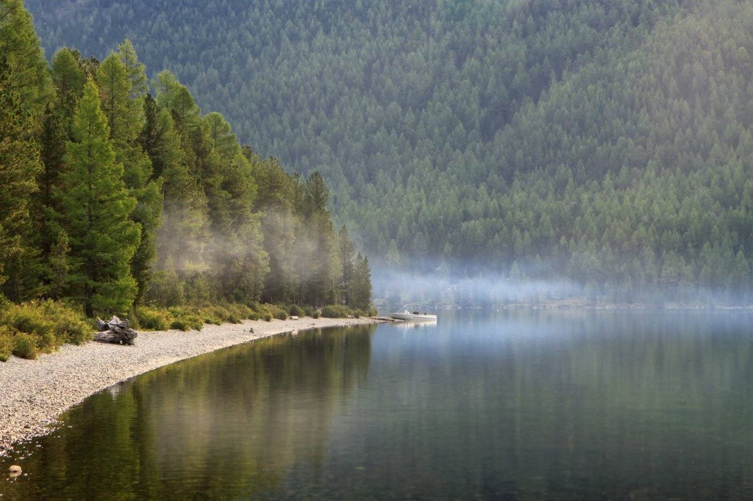 алтай, горный алтай, утро, туман, мультинское озеро, Галина Хвостенко