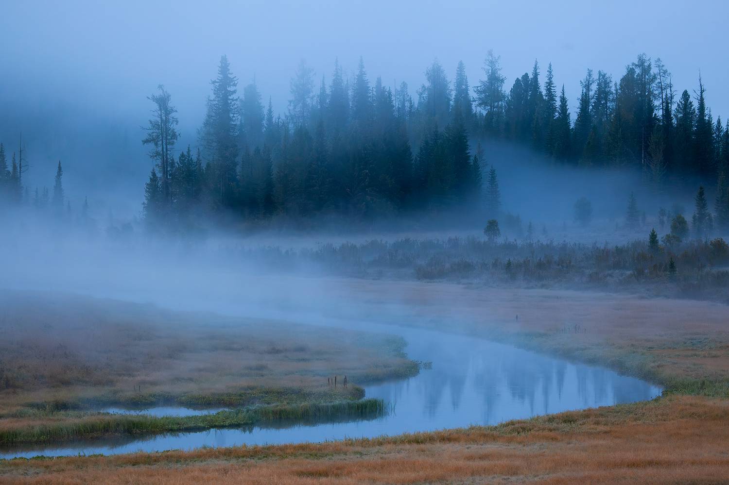 алтай, казахстан, язевое озеро, рассвет, туман, река язевая, Andrey Shishkalov