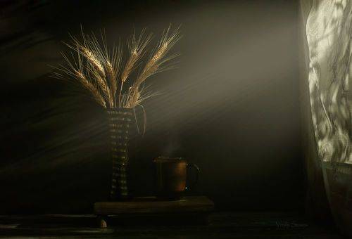 Луч света и кофе..