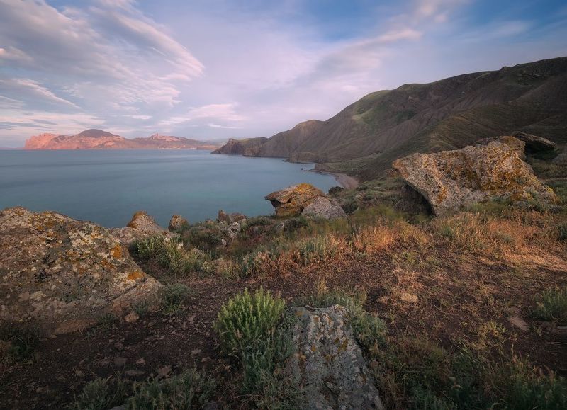 крым, море, орджоникидзе, коктебель, карадаг Коктебельский залив фото превью