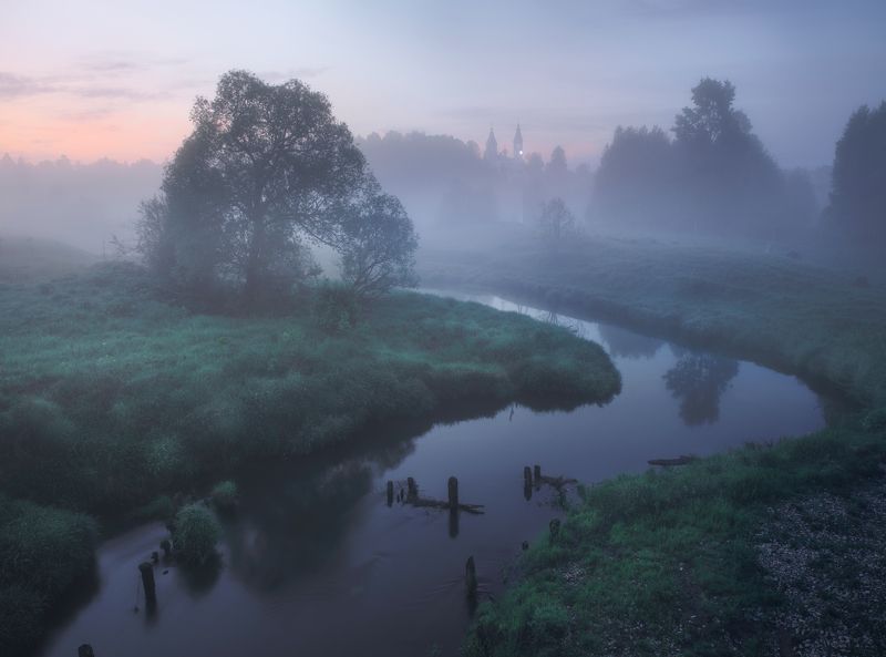 смольнево, киржачский район, владимирская область, сумерки, деревня Предрассветное Смольнево фото превью