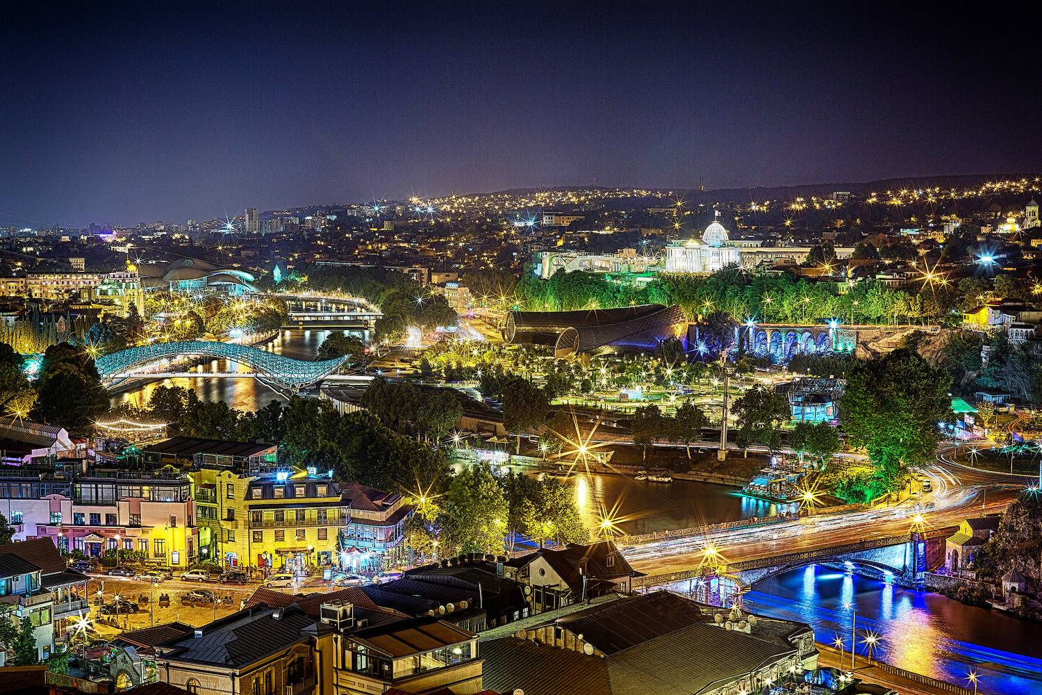 город. огни города. ночной город. тбилиси, Totoro