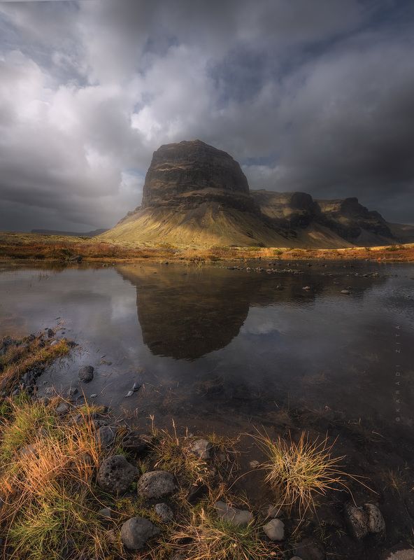 iceland, mountains, reflections, clouds, landscape, lights Guardian of Iceland фото превью