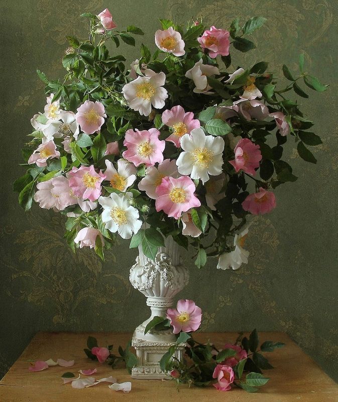 натюрморт, цветы, полевые цветы, лето, марина филатова, шиповник Ах, шиповник! фото превью