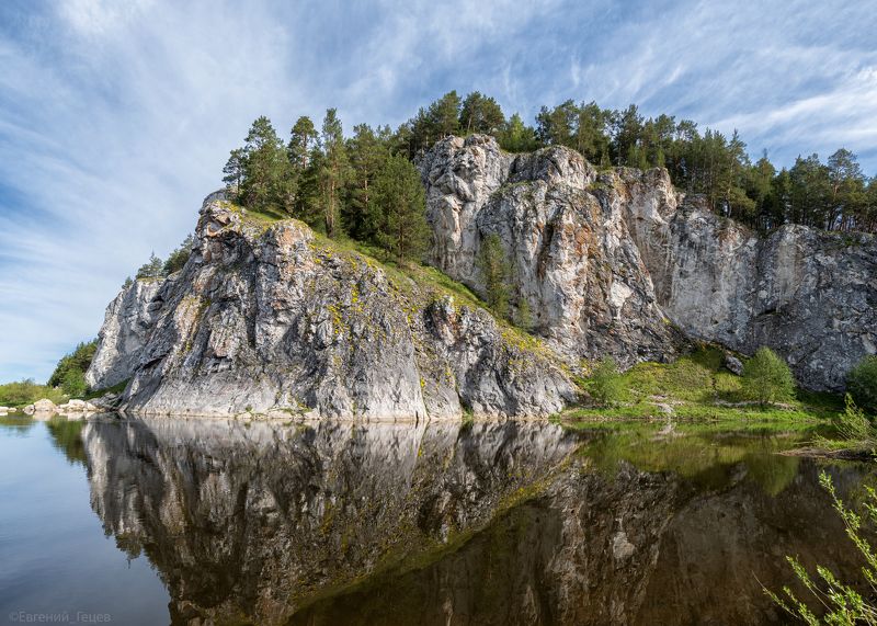 урал, пейзаж, река, реж, скала, лето Река Реж, Шайтан камень, Свердловская область фото превью