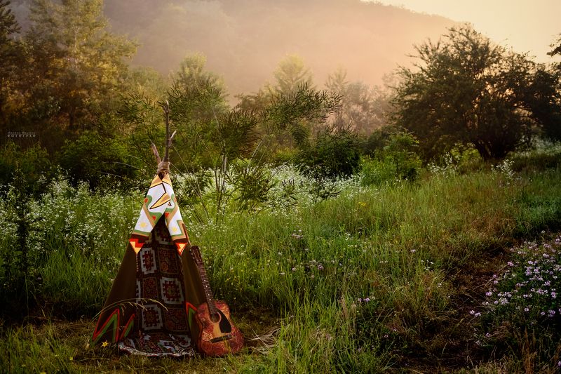 пейзаж, лето, закат Романтика летних закатов фото превью
