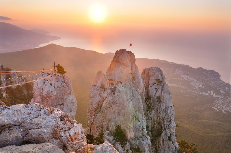 крым, ай петри, рассвет, горы, черное море  фото превью