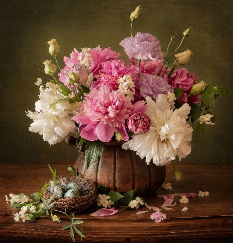 Ещё один вариант с пионами. фото превью