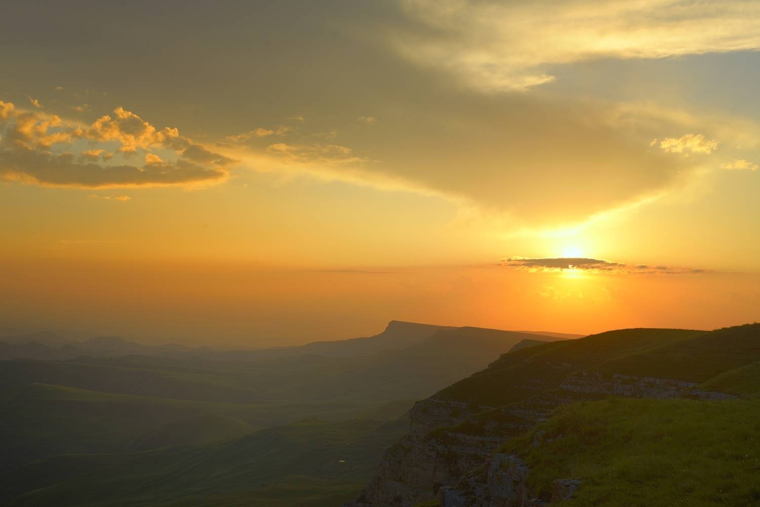 горы лето кавказ закат, Александр Жарников