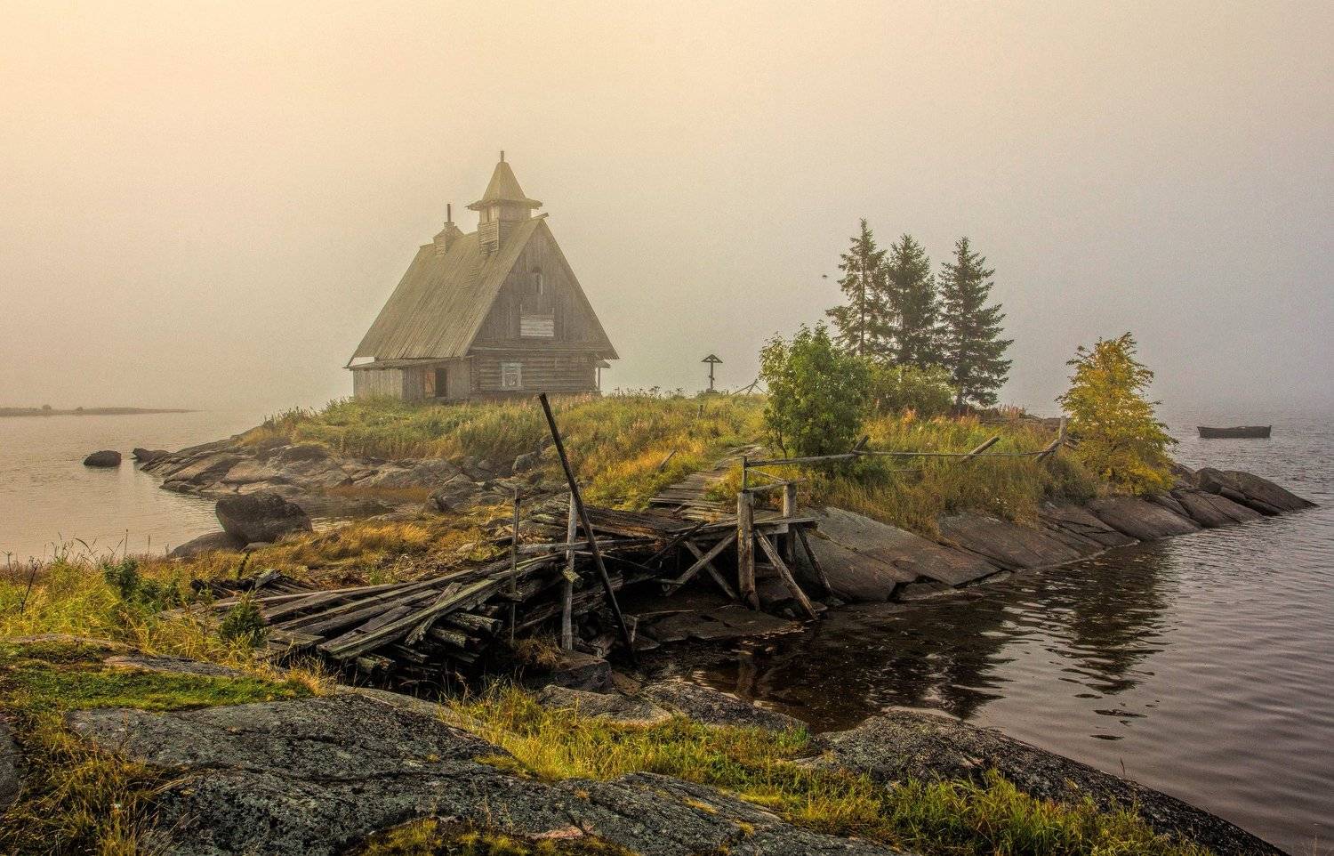 карелия,туман,белое море,рабочеостровск, Александр S