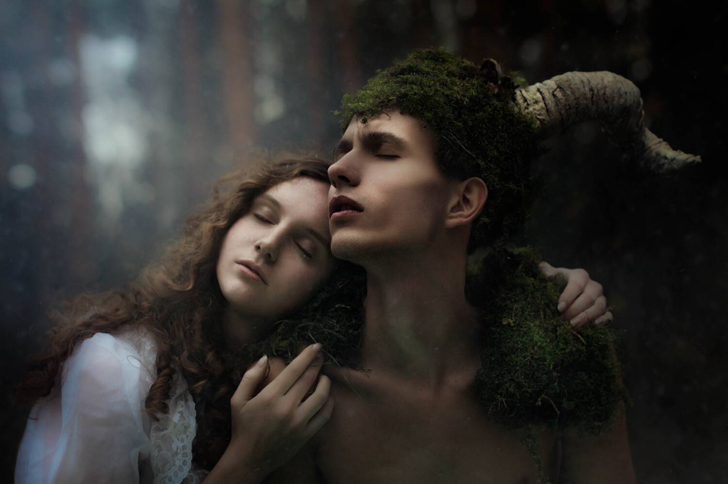 девушка, лес, сказка, портрет, демон, Комарова Настя