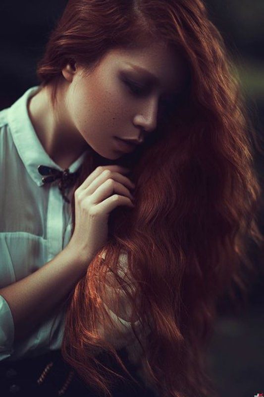Beauty, Carolinemadison, Emotive, Freckles, Longhair, Redhair despondent фото превью