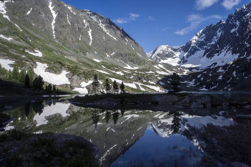 Алтай, Озеро, Отражение Озеро Куйгук фото превью