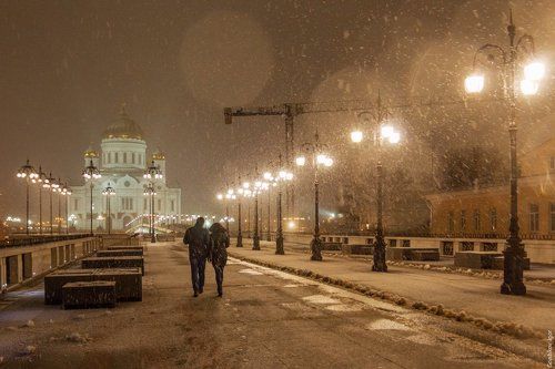 Снегопад в Москве