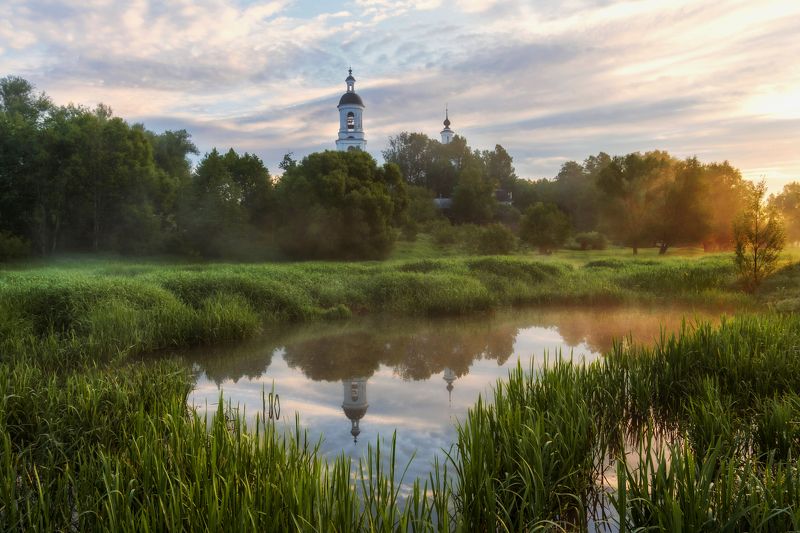 Утро на реке фото превью