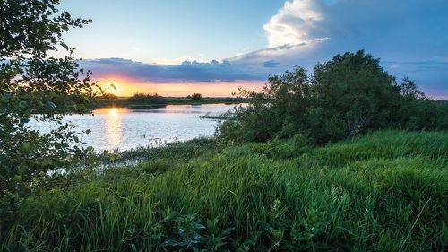 На Барском озере закат