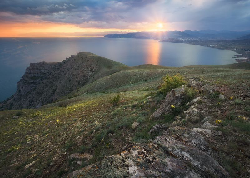 крым, меганом, горы, россия, закат, море Закат на Меганоме фото превью