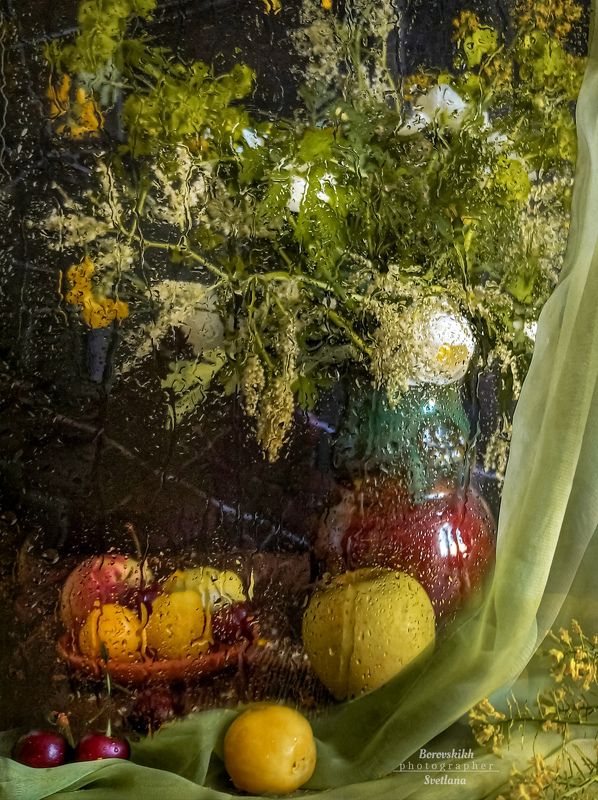 Букет за стеклом фото превью