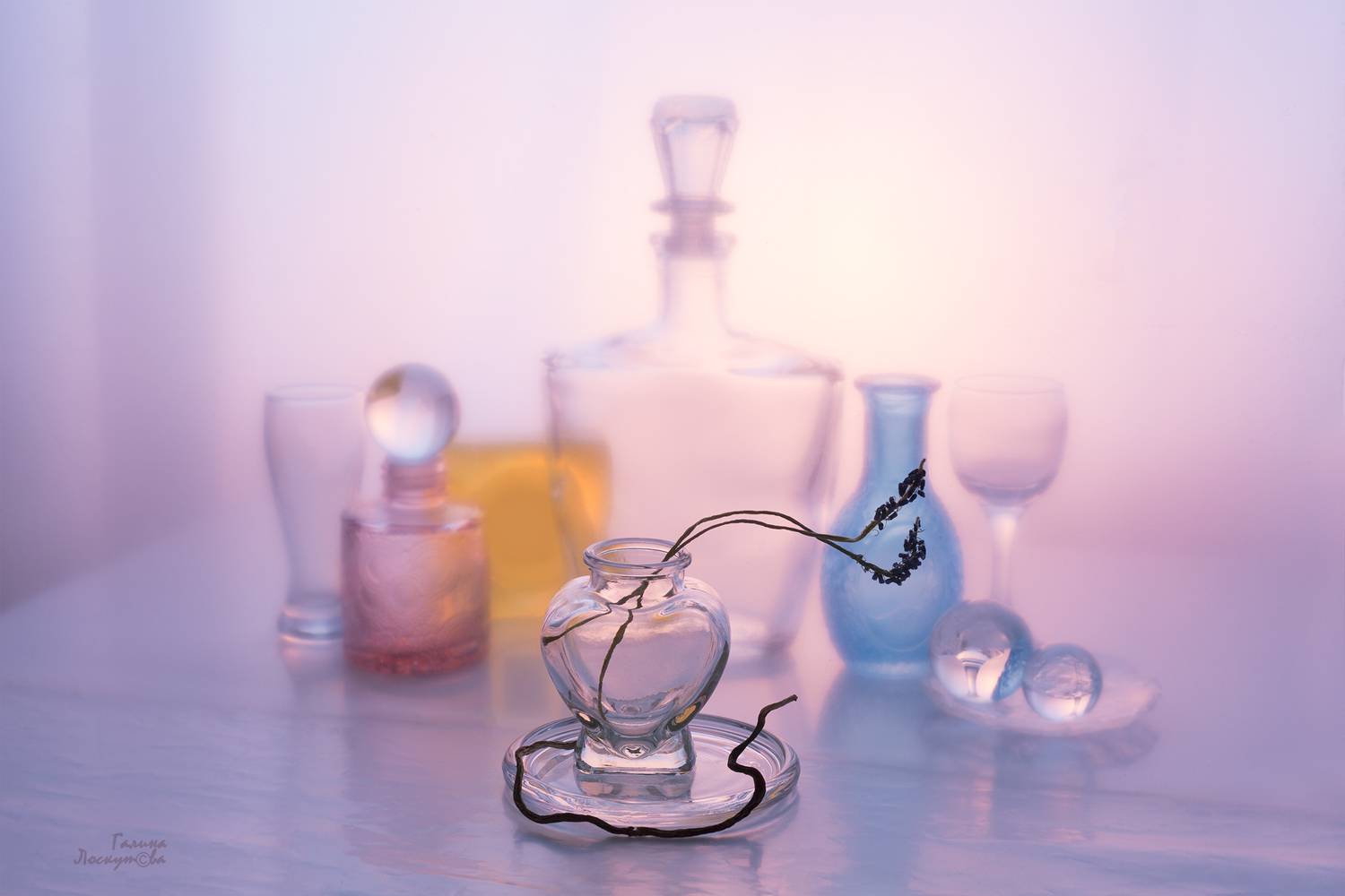 Стекло, ваза, графин, рюмка, шары, Галина Лоскутова