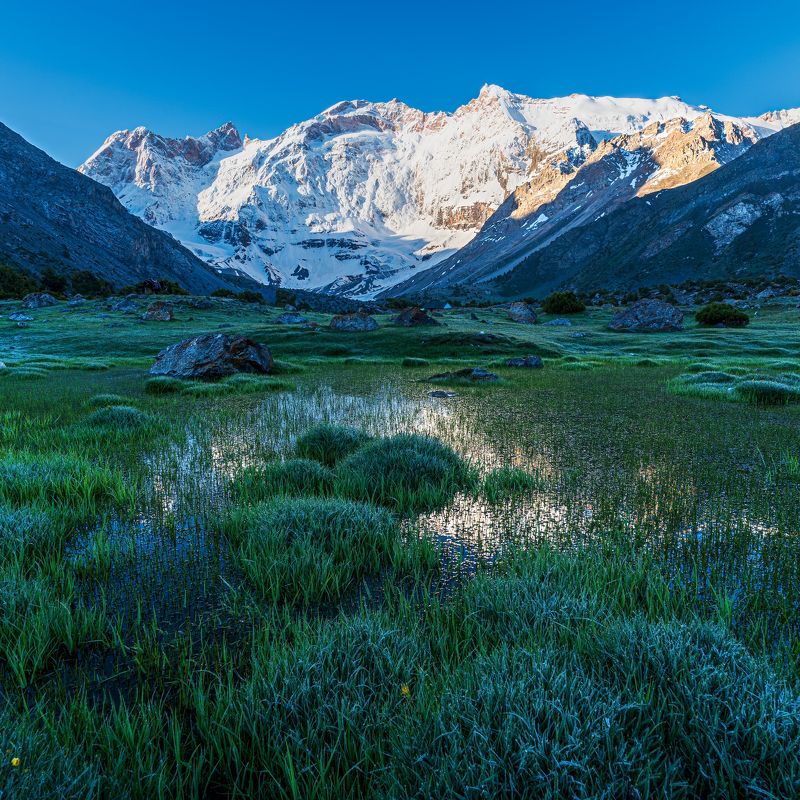 стена мирали, куликалонские озера, фанские горы, таджикистан, памир, памиро-алай Стена Мирали на рассвете фото превью