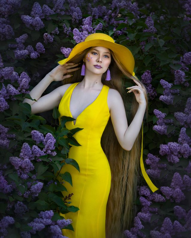 Фотограф Юлия Дюдина, Фотограф Нижний Новгород, арт фотограф,  волшебная фотосессия, фотосессия цветение, фотосессия в сирени, фотосессия в цветении  фото превью